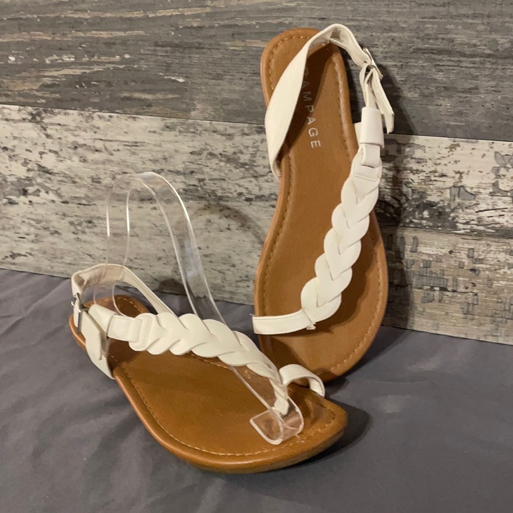 Rampage women’s white sandals/ shoes . Size 6.5